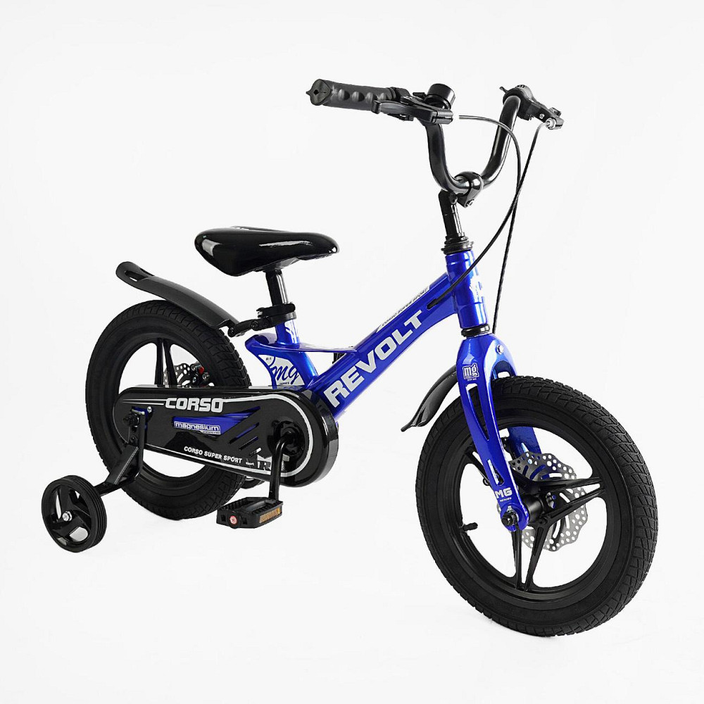 Велосипед Corso REVOLT двоколісний 14 дюймів із додатковими колесами Синій (MG-14015) Чернігів - фото 1