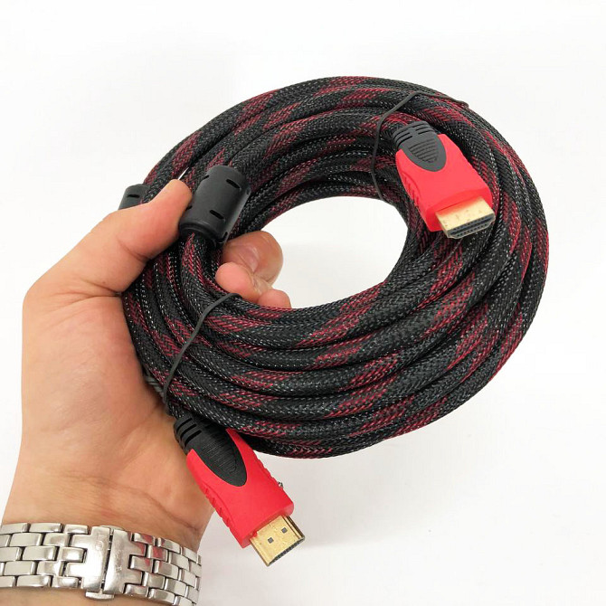 Кабель HDMI - HDMI 10m усиленный в обмотке 10м шнур EI-89 Львов - изображение 6