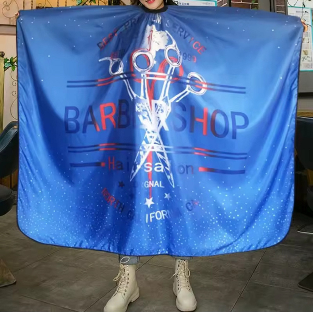 Парикмахерская накидка Barbershop для стрижки и покраски 140 на 50 см синий Киев - изображение 7
