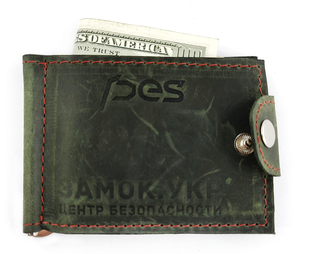 Гаманець PES з натуральної шкіри із затискачем Київ - фото 1