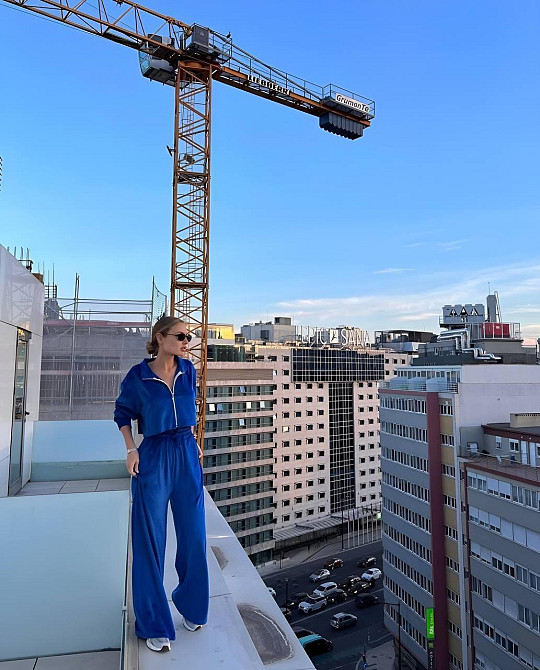 Жіночий прогулянковий плюшевий костюм: кофта та штани Електрик, 46/48 Одеса - фото 4