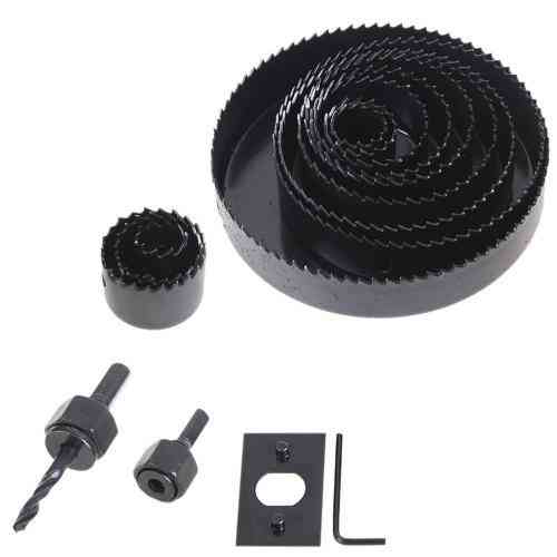 Набір корончастих фрез по дереву 16 предм (19,22,28,32,38,44,54,64,76,89,102,127мм) Alloid Одеса