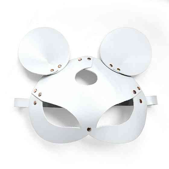 Шкіряна маска мишки Art of Sex - Mouse Mask, колір Білий Sex Aura Київ