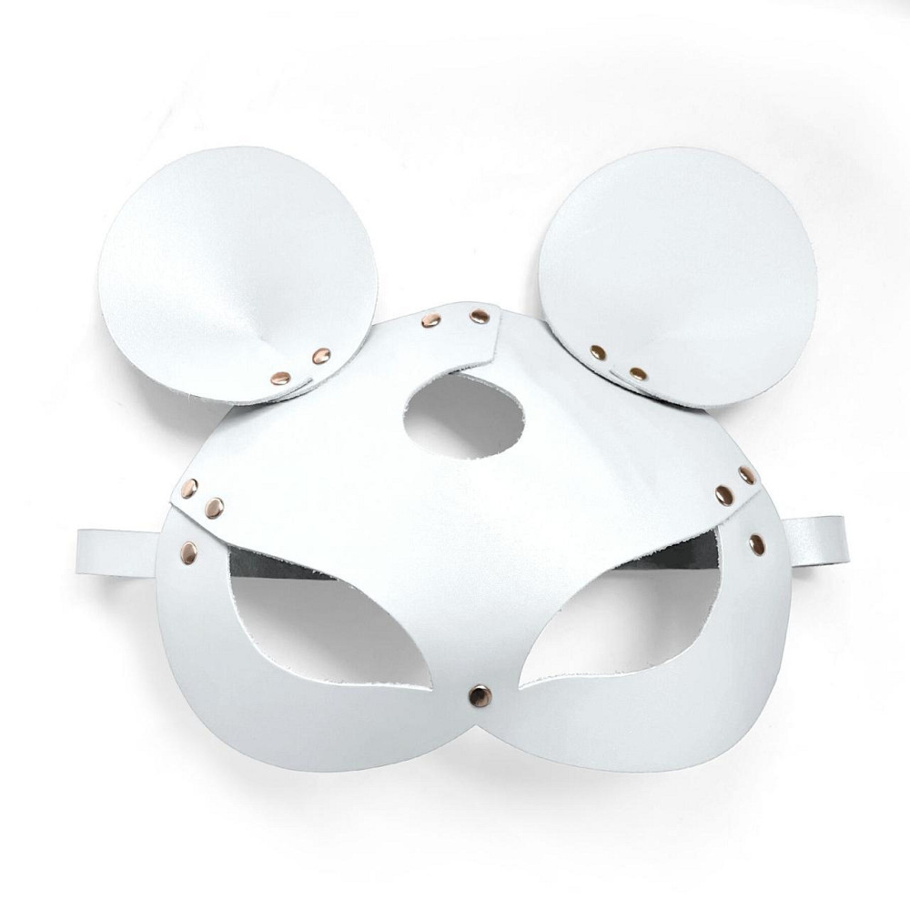 Шкіряна маска мишки Art of Sex - Mouse Mask, колір Білий Sex Aura Київ - фото 3