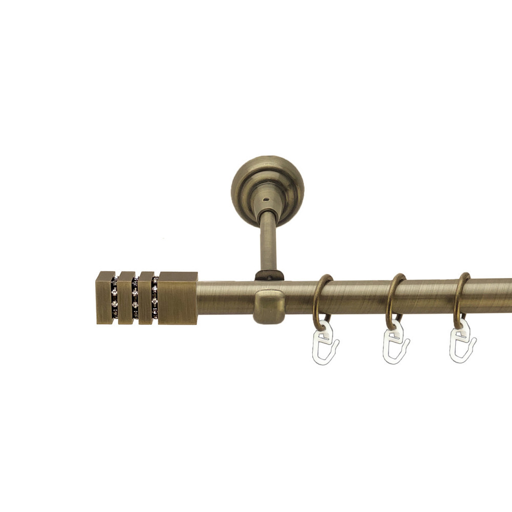 Карниз Orvit Ацтека металевий однорядний відкритий Антик 19 мм 160 см (00-00013280) Львів - фото 1