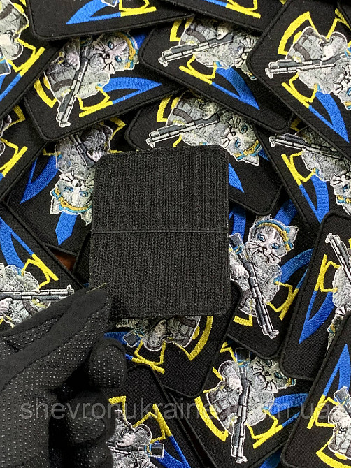 Шеврон украинский котик (Форма прямоугольная. На липучке) Размер 9x7см Киев - изображение 7