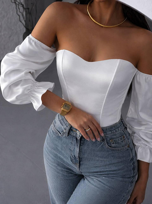 Жіночий романтичний привабливий укорочений корсет атлас Scarlet Одеса - фото 5