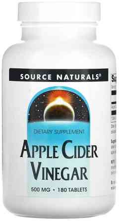 Яблочный уксус Source Naturals Apple Cider Vinegar 500 мг 180 таблеток Киев