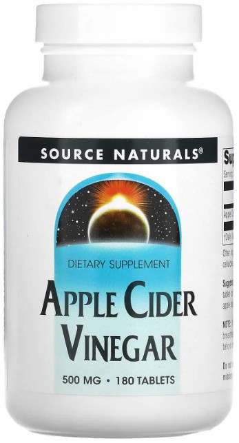 Яблочный уксус Source Naturals Apple Cider Vinegar 500 мг 180 таблеток Киев - изображение 1