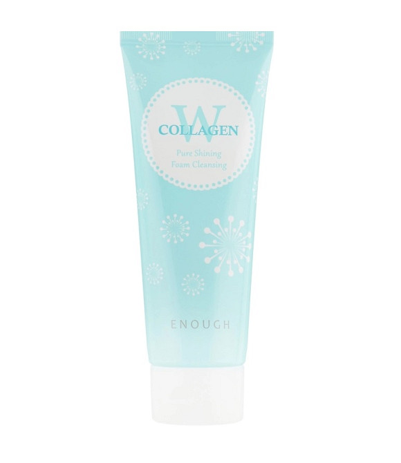 Пінка для вмивання W Collagen Pure Shining Foam Cleansing Enough 100 мл Київ - фото 1