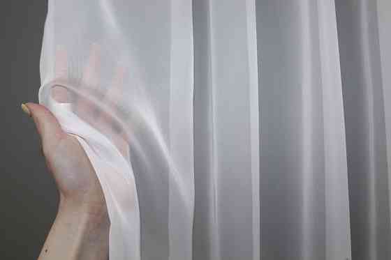 Тюль с тесьмой карандаш VR-Textil н101 Шифон однотонный Белый 400х270 см (44-028) Киев