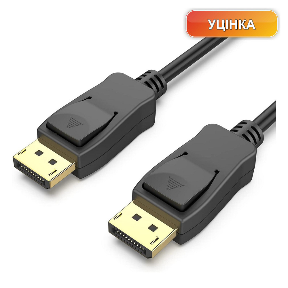Кабель DisplayPort шнур BENFEI DP to DP 3 м 4K 60 Гц 2K 165 Гц черный с фиксацией поддержка аудио 7.1 Киев - изображение 1