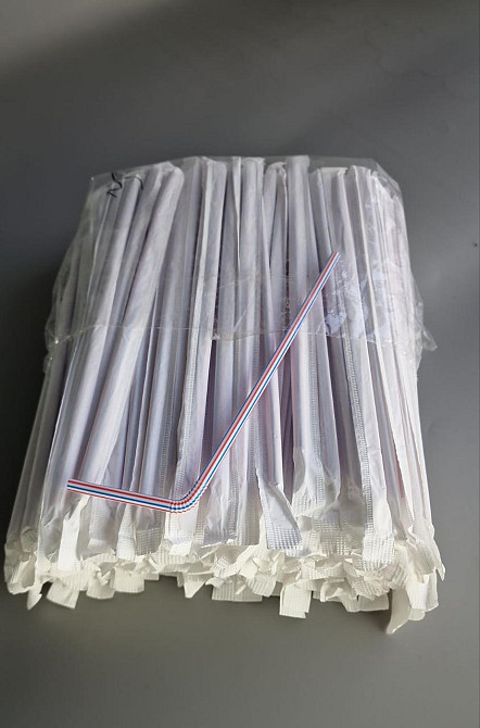 Трубочка гофра d4.8-21см у індивід. упаковці Смуга (200 шт) Харків - фото 1