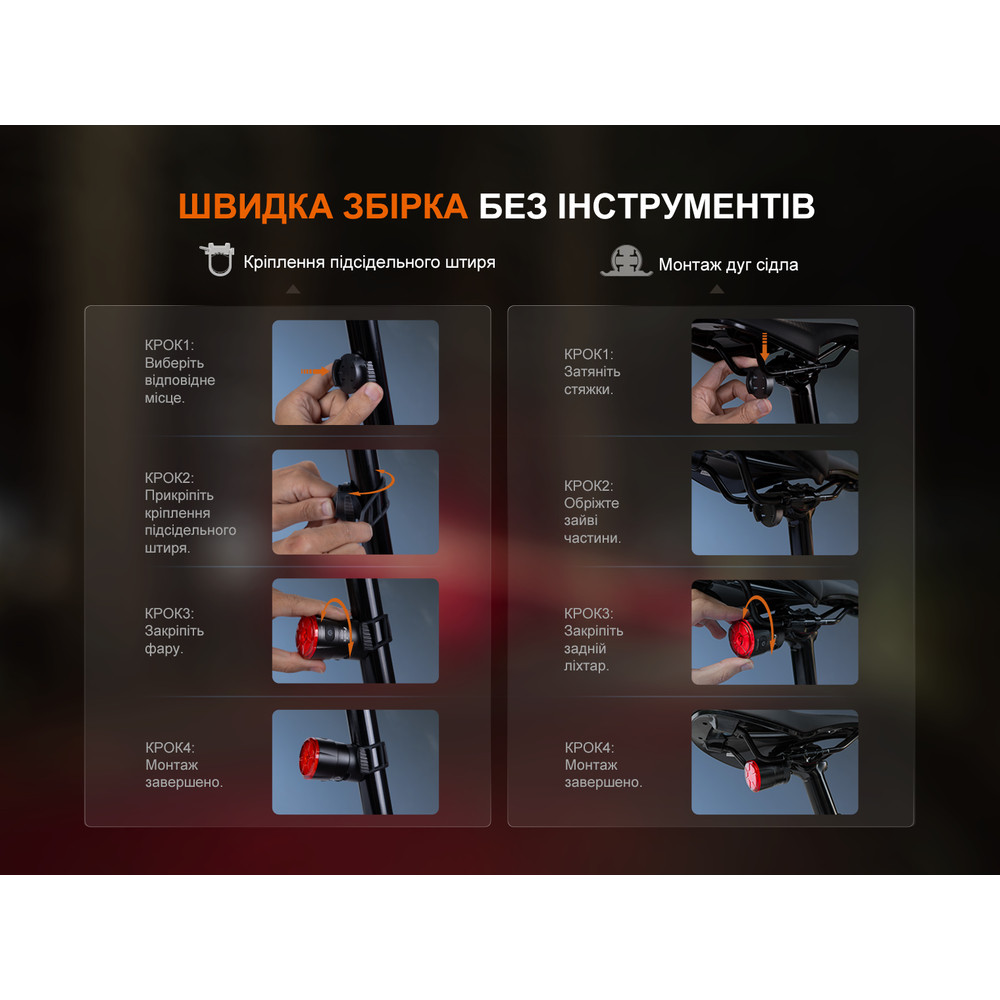 Велофара задня Fenix BC06R Київ - фото 12