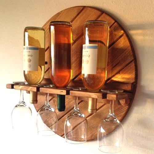 Настенная винная полка 