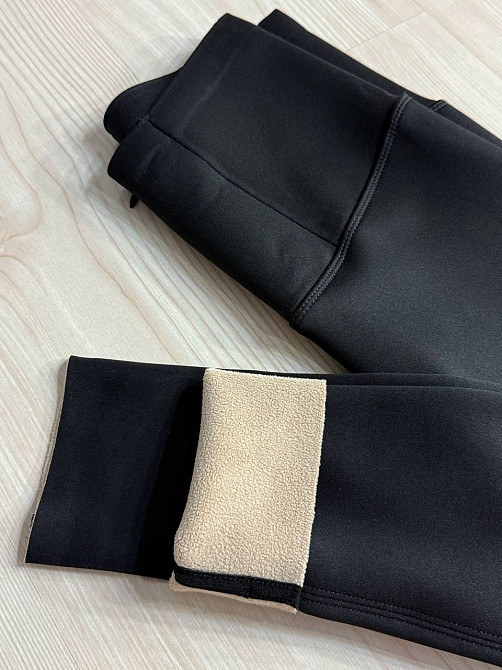 Лосини жіночі Alia 986 утеплені з корсетом і пуш ап чорні, чорний, 3XL Київ - фото 9