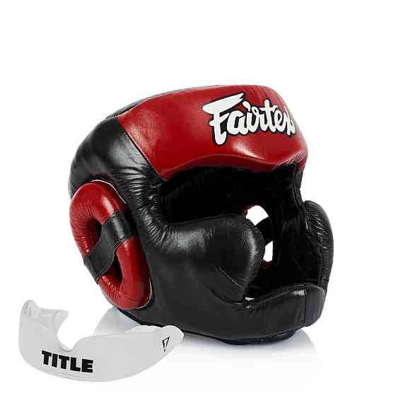 Боксерський шолом Fairtex HG13 Black/Red XL Кам'янське