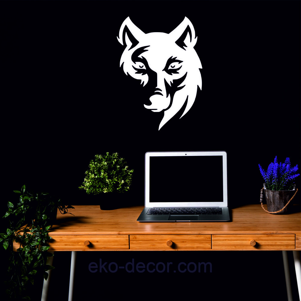 Декоративне настінне Панно «Вовк», Декор на стіну 70*53 см, Білий Київ - фото 4