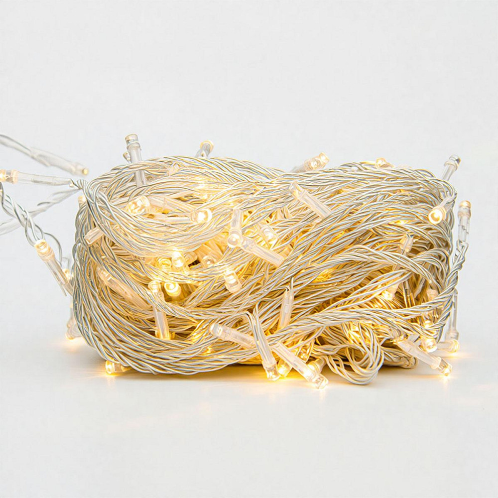 Garlando Новорічна гірлянда кімнатна нитка 14 м 160 LED кімнатна гірлянда білий провід Жовте св Коломия - фото 1