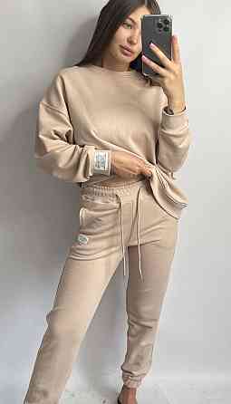 Костюм спортивний жіночий трикотажний Бежевий M/L Харків