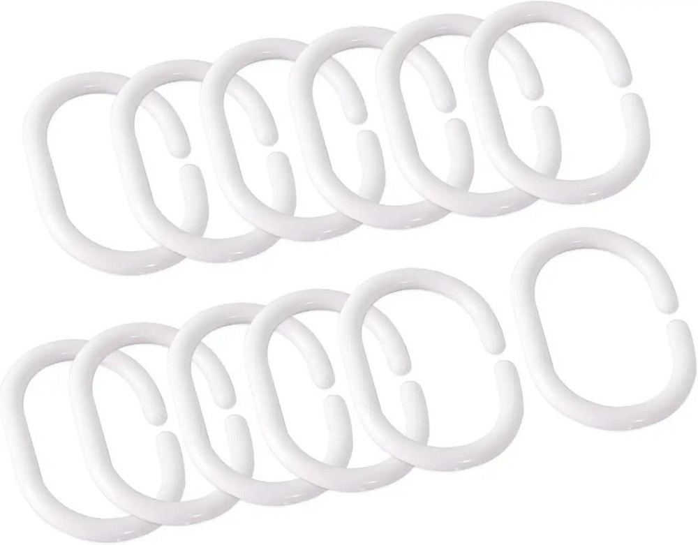 Шторка для ванной и душа с кольцами 180x180 см водостойкая, шторка для ванной комнаты с крючками,белая с цветочным принтом Каменец-Подольский - изображение 2