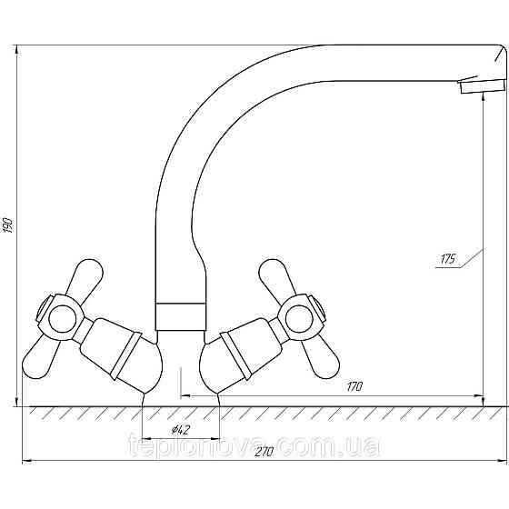 Змішувач для умивальника Globus Lux GB-SHARM-0300-06 Чернівці