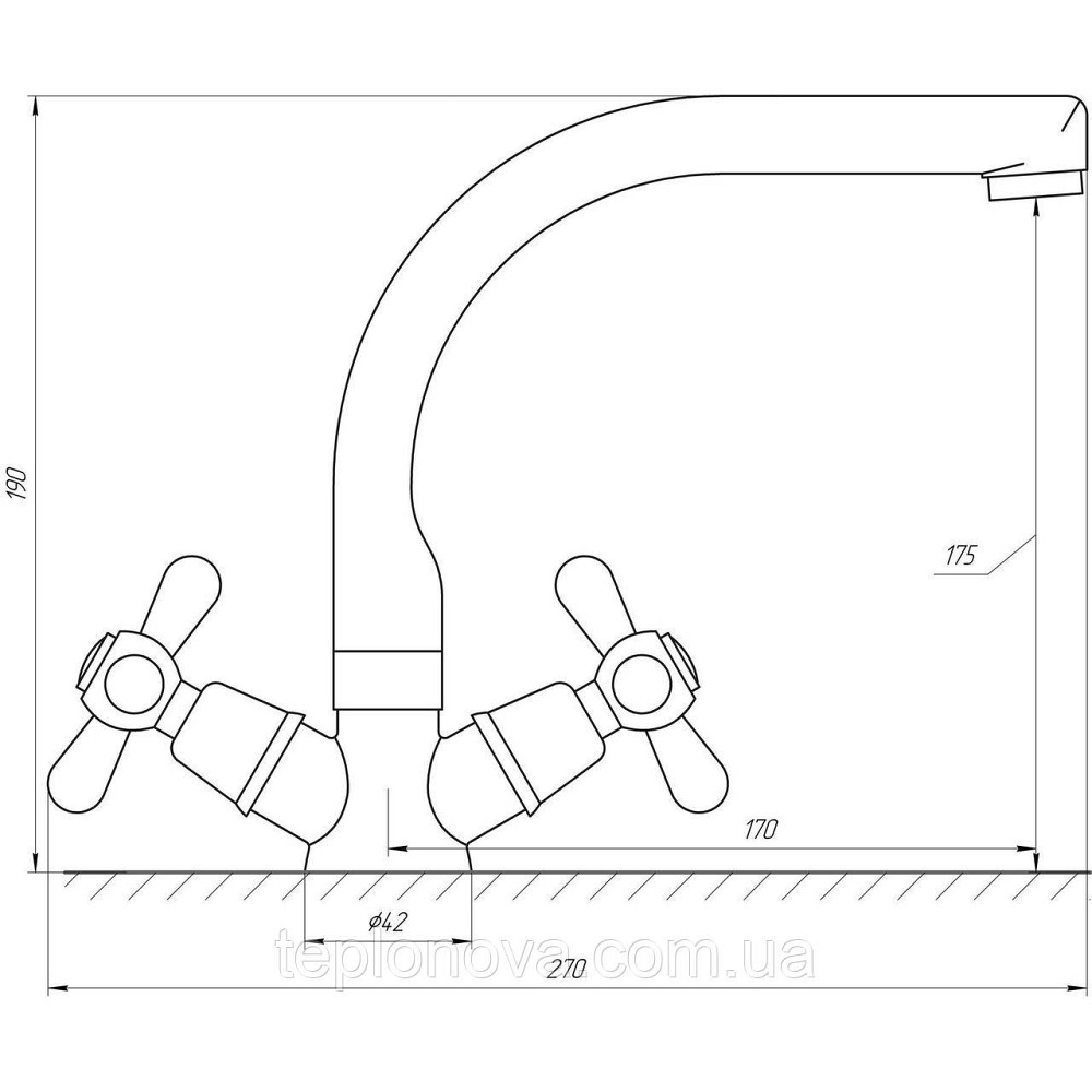 Змішувач для умивальника Globus Lux GB-SHARM-0300-06 Чернівці - фото 3