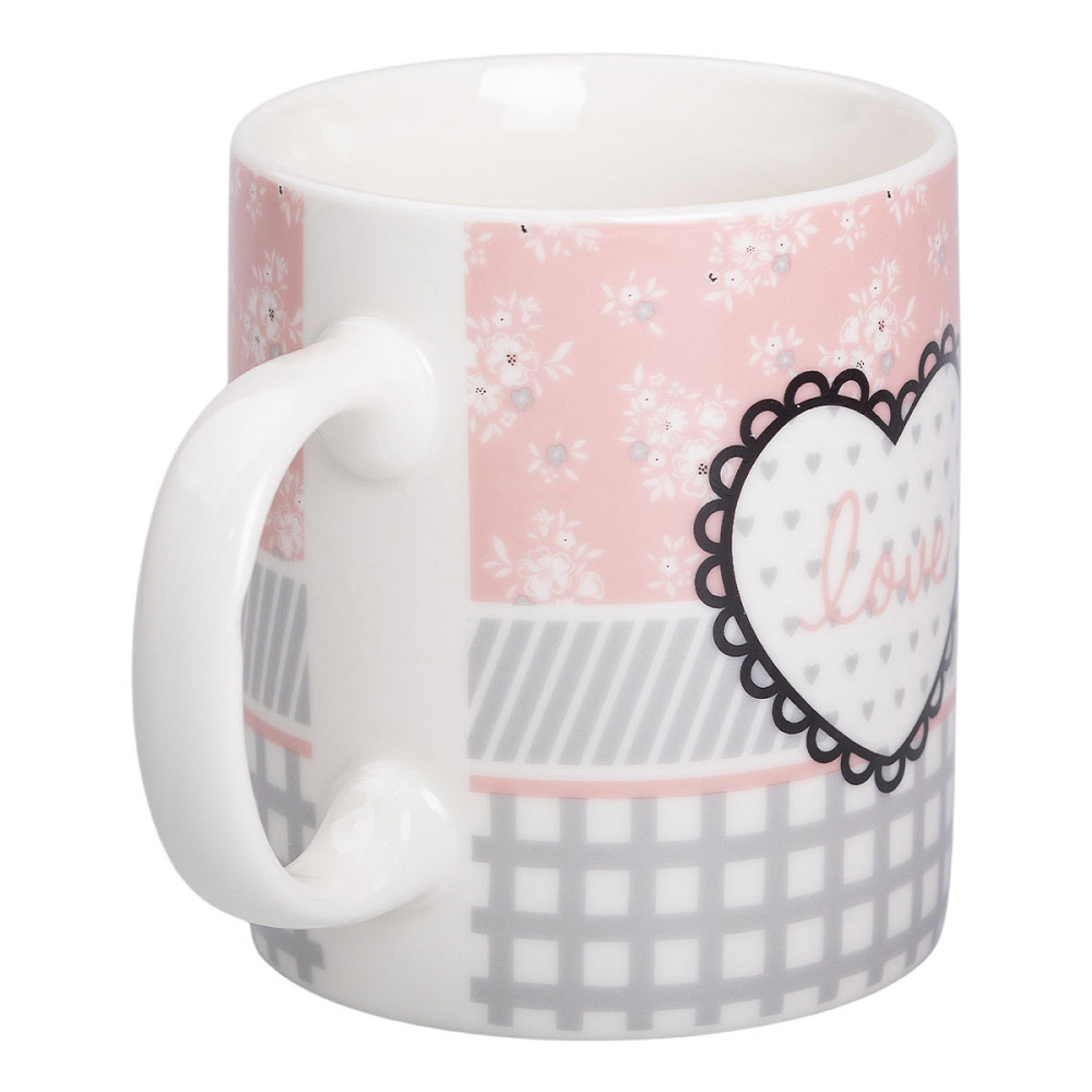 Liling Rongxiang Ceramic Чашка порцелянова 400 (мл) чашка для кави та чаю з написом та серцем L Київ - фото 4