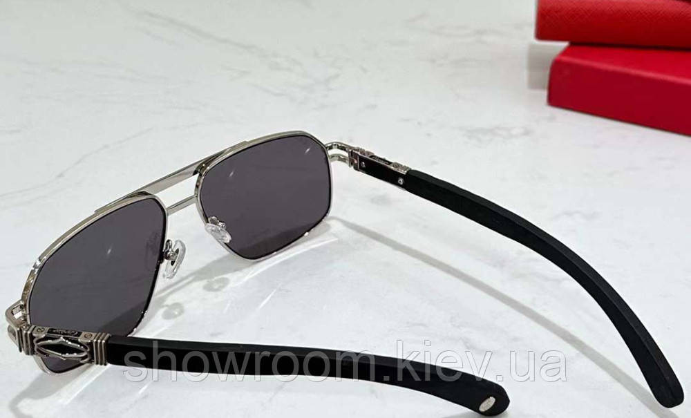 Чоловічі сонцезахисні окуляри (0652) silver lux Київ - фото 5