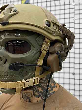 Тактичний комплект шолом Fast + навушники М32 + кріплення під шолом (Койот) Київ