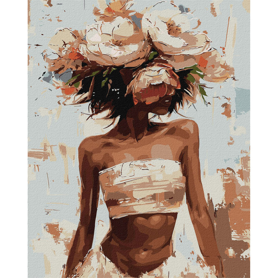 Картина за номерами "Квітковий капелюшок" KHO8438 40х50см Вінниця - фото 1