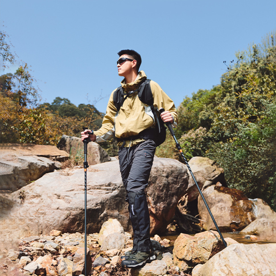 Трекінгова палиця Naturehike CNK2450DS013, 115-135 см, чорна Київ - фото 2