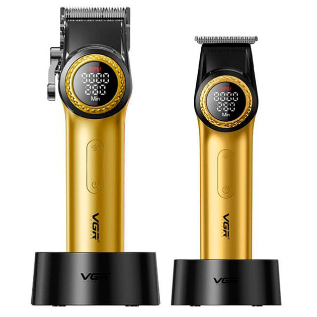 Бездротова машинка для стрижки для дому VGR, Професійний тример з насадками Машинка стрижки голови UZ-87 Київ - фото 2