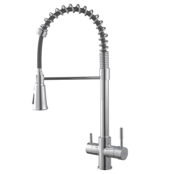 Кухонный смеситель Koer KB-72025-01 с питьевой водой и пружинным изливом (KR5014) Харьков