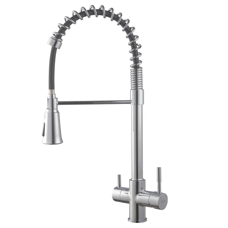 Кухонний змішувач Koer KB-72025-01 з виходом для питної води та пружинним виливом (KR5014) Харків - фото 1