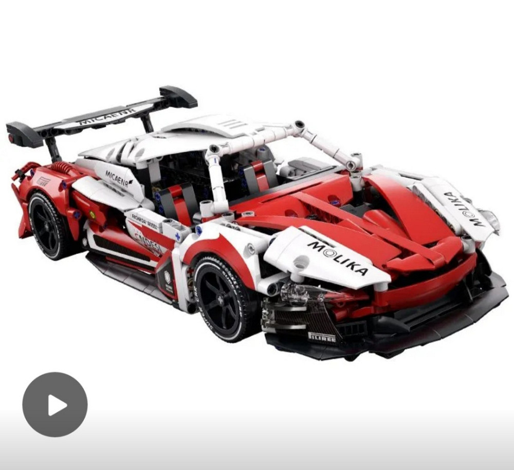 Конструктор Ferrari FXX K 1100 деталей — модель гоночного автомобиля 37 см, спортивная машинка Technic красно-белая Киев - изображение 7
