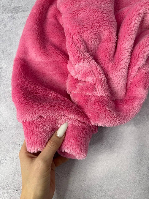 Теплый женский плюшевый костюм двойка плюшевый двухсторонний мех Розовый Одесса - изображение 11