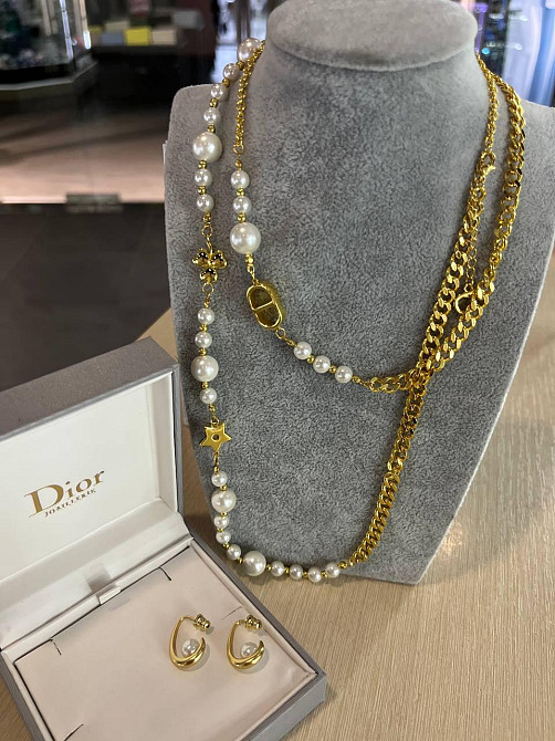 Діор набір сережки та підвіска / Dior Одеса - фото 1
