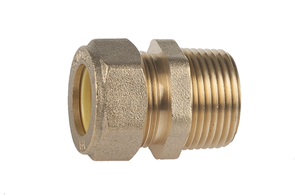 Соединение латунное для трубы из нержавейки 32х1 1/4 наружная резьба Dispipe, муфта для гофротрубы Харьков - изображение 1