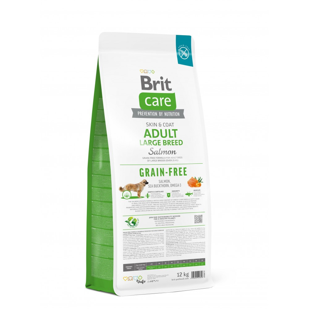 Сухой корм Brit Care Dog Grain-free Adult Large Breed для собак больших пород, беззерновой с лососем, 12 кг Винница - изображение 2