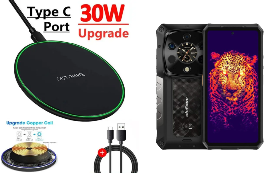 Бездротовий зарядний пристрій 30W для Ulefone Armor 29 Pro, Ulefone Armor 29 Ultra Київ
