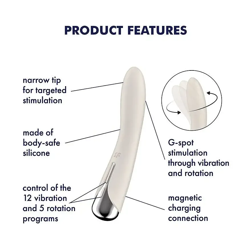 Вібратор Satisfyer Spinning Vibe 1 Beige Львів - фото 7