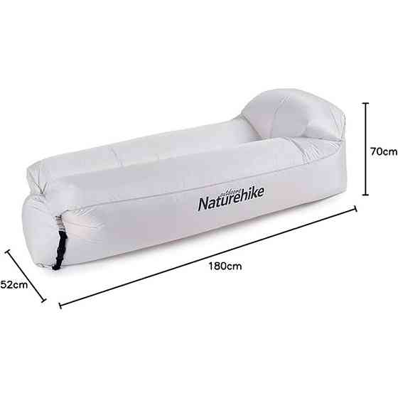 Ламзак с подголовником Naturehike NH20FCD06, серый Киев