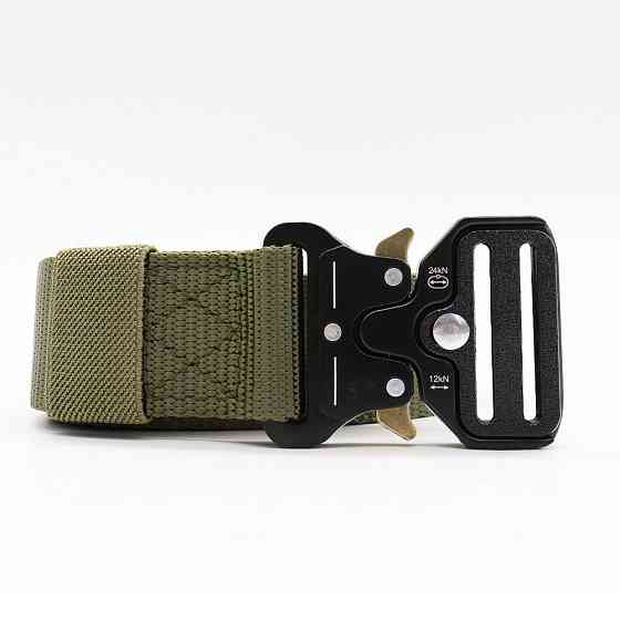 Тактический ремень 125 см Tactical Belt, Оливковый / Армейский ремень с пряжкой Cobra Киев