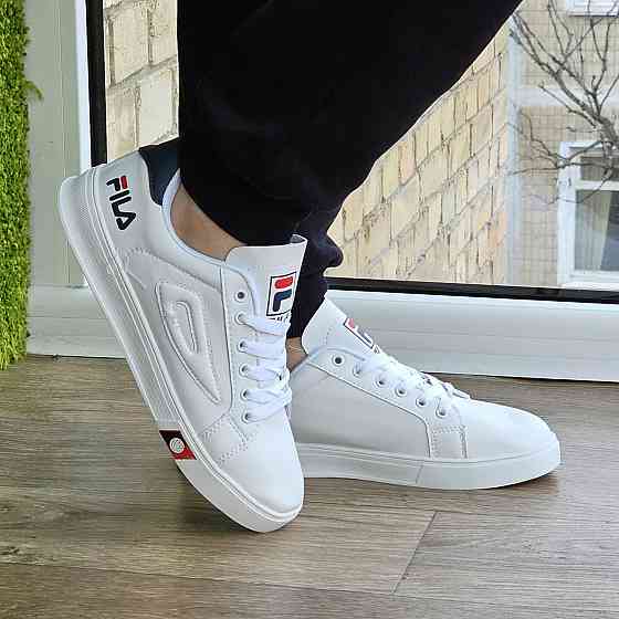 Мужские Кроссовки FILA Белые Кеды Фила Кожаные (размеры: 40,41,42,43,44) Видео Обзор Днепр