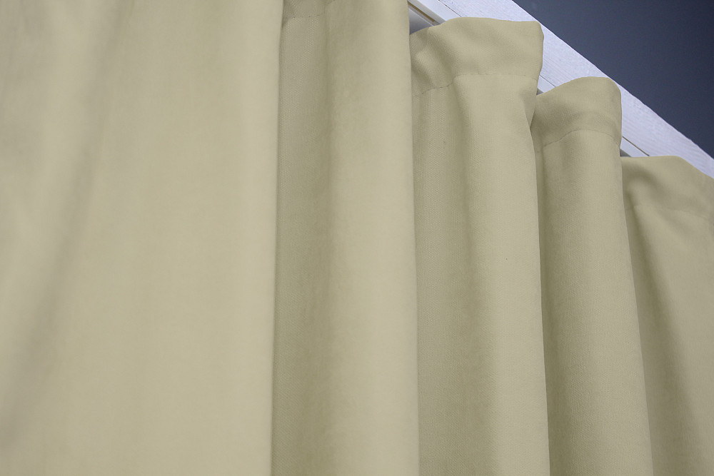 Комплект коротких штор VR-Textil Мікровелюр SPARTA № 844ш Кремовий 130х170 см 2 шт (35-0006) Київ - фото 5