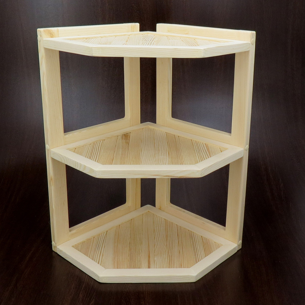 Угловая настенная полка 