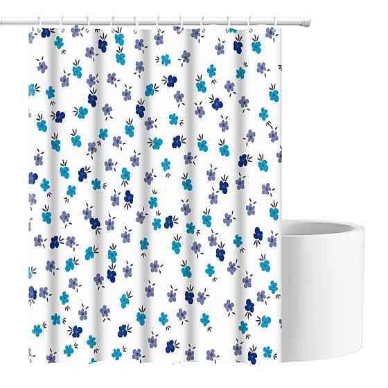 Шторка для ванны из полиэстера водонепроницаемая Bathlux 180x180 см с кольцами, занавеска для ванной комнаты Каменец-Подольский