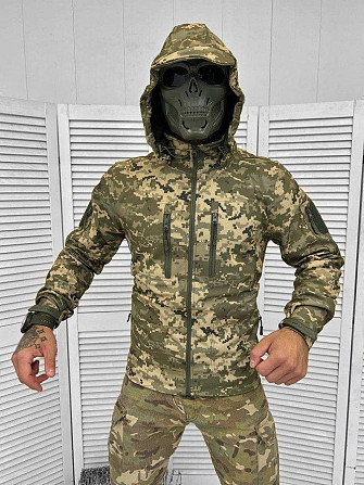Осіння тактична куртка софтшел Soft-Shell SQUAD піксель ВТ7898 Одесса - изображение 14