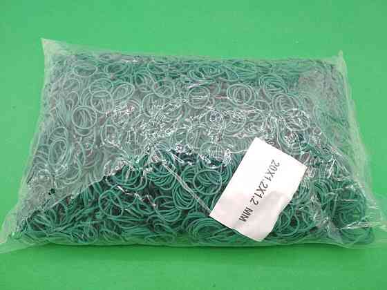 Резинки для денег канцелярские банкирские 1 кг Plast №20 зеленые 1.2 мм эластичные для купюр (1 пачка) Харьков